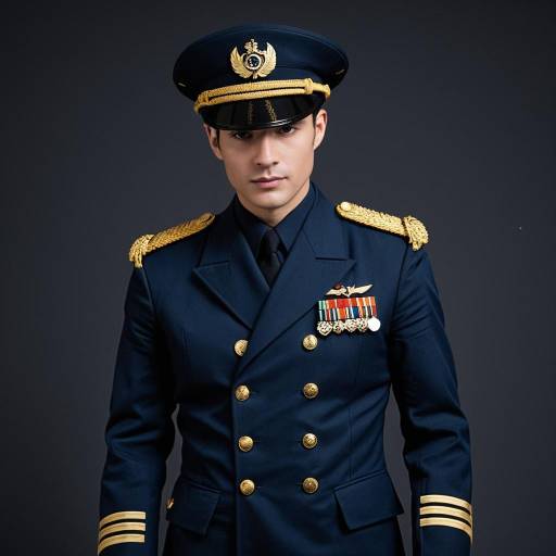 Sleek Navy Officer Cosplay Costume