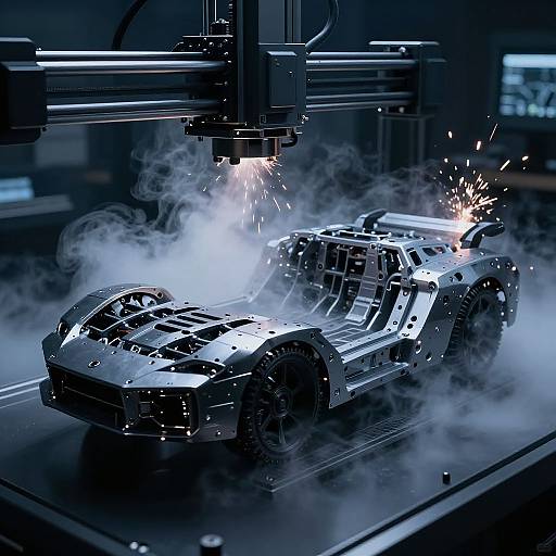 Futuristic Vehicle Chassis 3D Printing