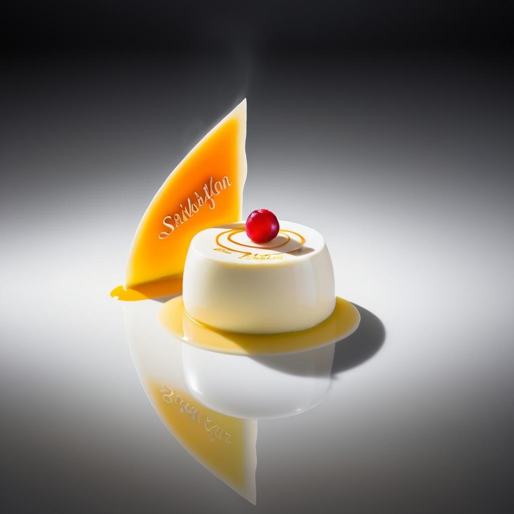 Elegant Panna Cotta with Icing Decoration