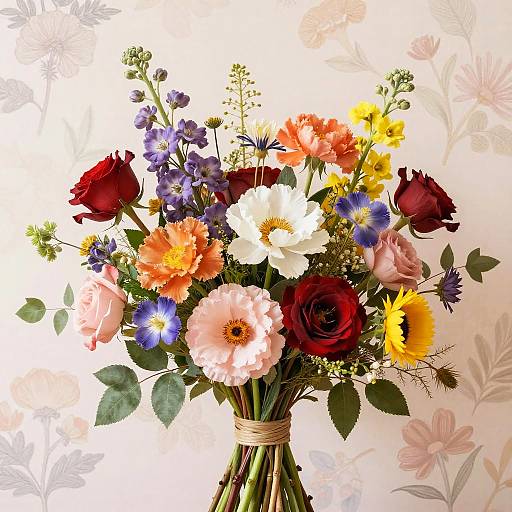 Vibrant Birth Flower Bouquet Generator