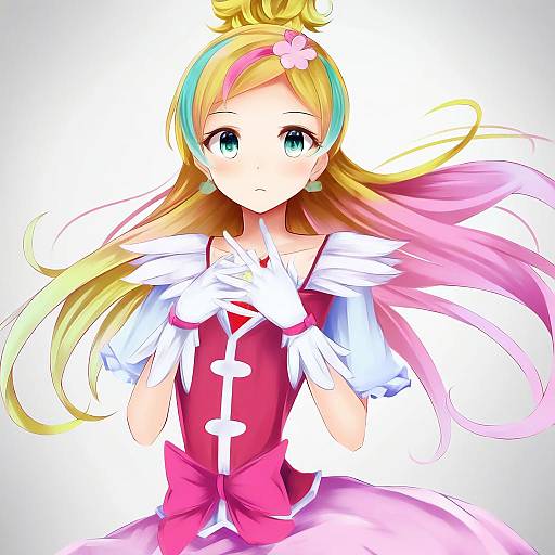 Illustration of Haruno haruka, precure in the style of Irohara