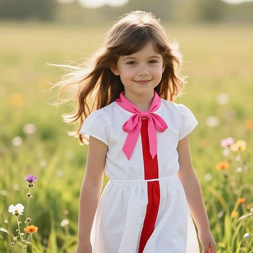 Young Girl in Sunny Meadow