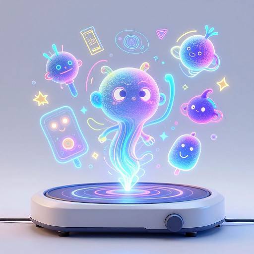 Futuristic Holographic Doodle Generator