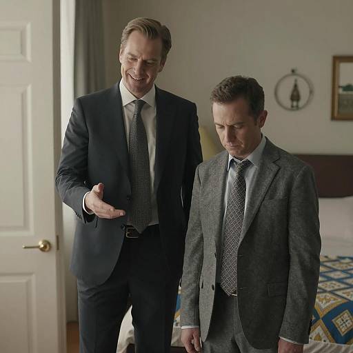 Contrasting Emotions in a Bedroom Scene