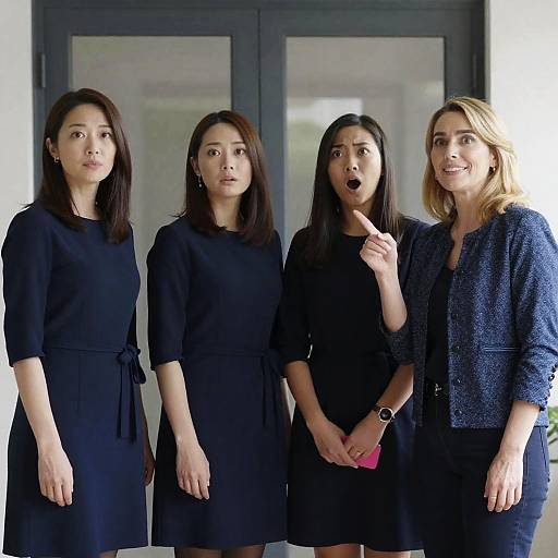 Surprised Expressions of Four Women