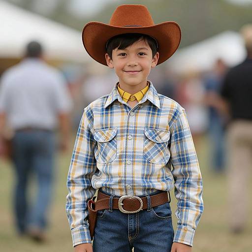 Young Boy in Woody Cowboy Costume