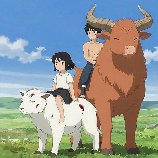 Dynamic Anime Scene with Two Characters