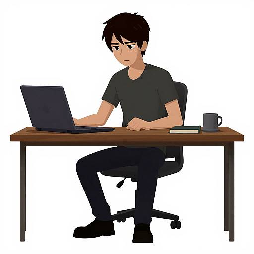 Ghost In The Shell Cartoon Desk Scene