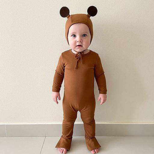 Adorable Kid Preemie Brown Outfit