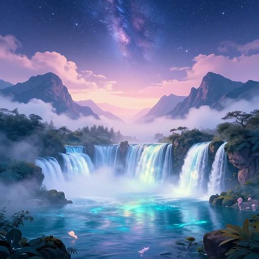 Serene Dreamlike Mountain Landscapes