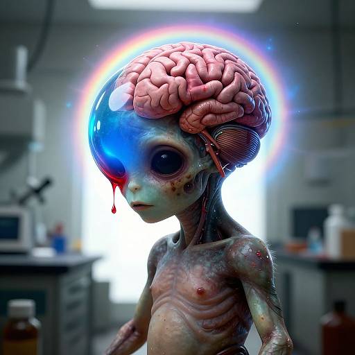 Dickensian Alien Baby with Astral Aura