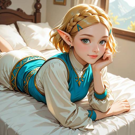 Charming Princess Zelda Relaxing Portrait