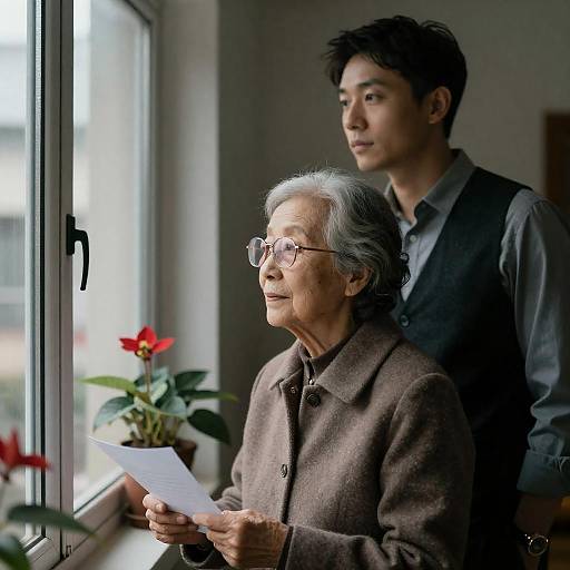 Emotional Moment by the Window