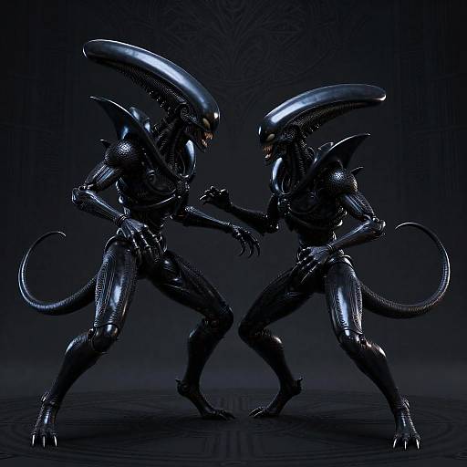Epic Battle Between Biomechanical Aliens
