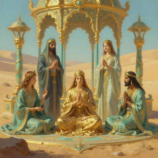 Mystical Seers at Desert Oasis