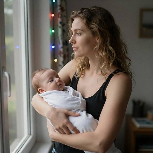 Serene Mother by the Window