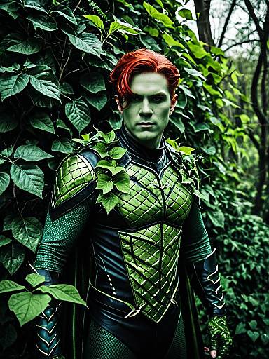 Man in Poison Ivy Cosplay Costume