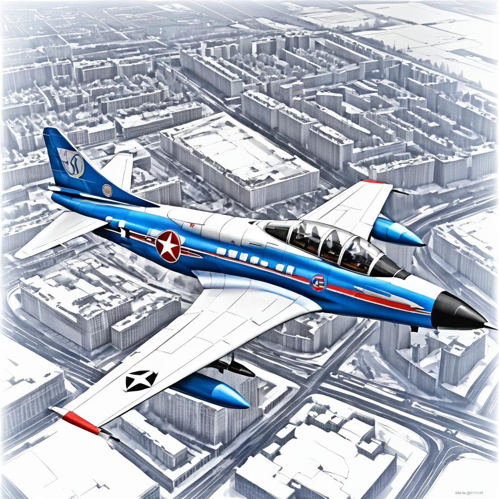 Artistic Sketch of Moscow F-8 Aircraft