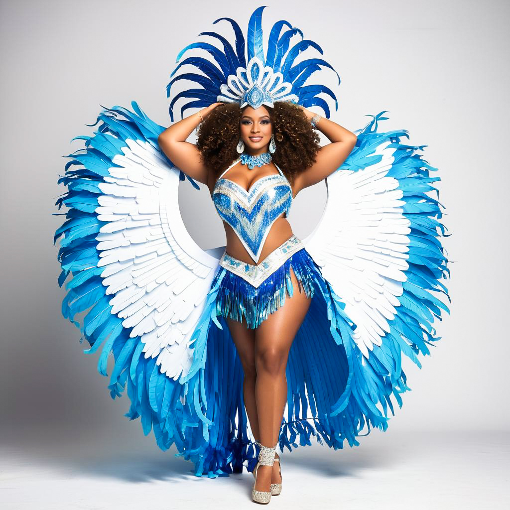 Radiant Carnival Princess in Samba Costume