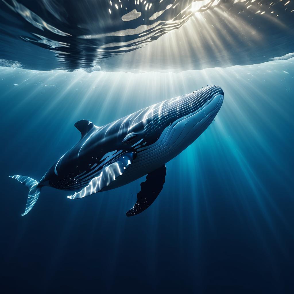 Cinematic Underwater Whale in Motion