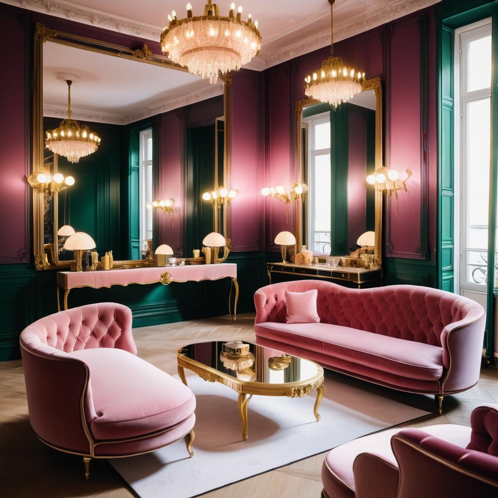 Elegant Parisian Salon with Femme Fatale Aesthetic