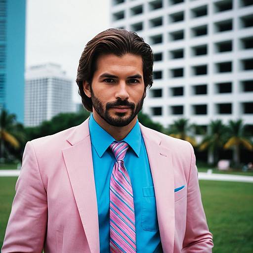 Stylish Miami Vice Male Costume Portrait