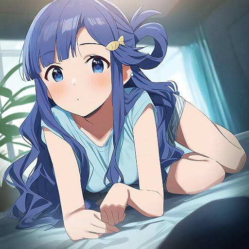 Illustration of Asari nanami, idolmaster in the style of Aumann