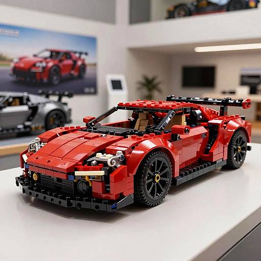Type R Red Sports Car Lego Set