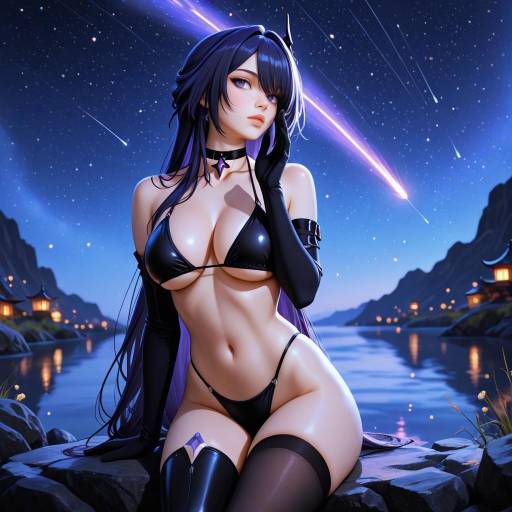 Surreal Cowboy Shot of a Starry Beauty