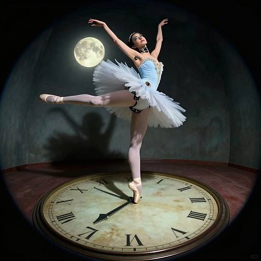 Surreal Robotic Ballerina with Timepiece