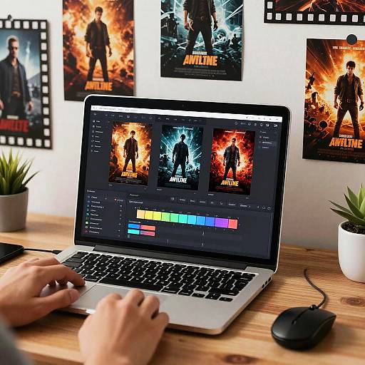 Creative Movie Poster Maker Workspace