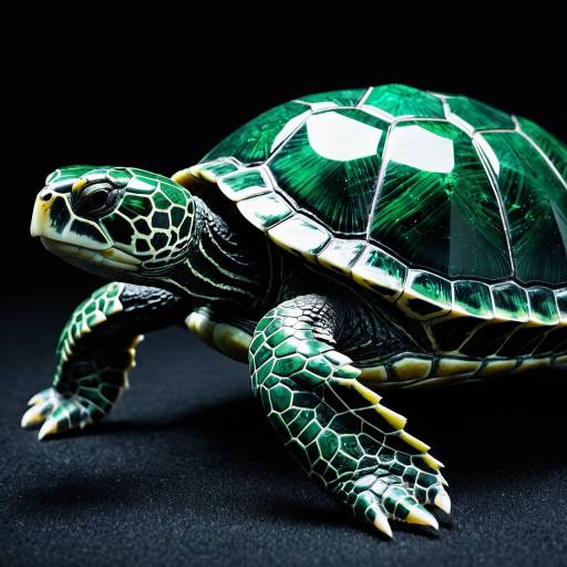 Emerald Green Turtle with Glass-like Shell