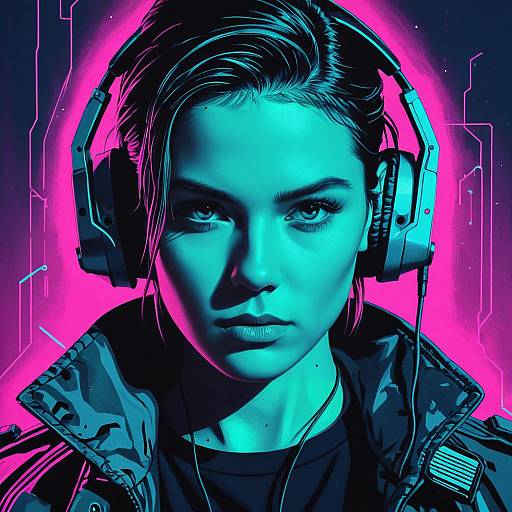 Cyberpunk Female Detective Portrait