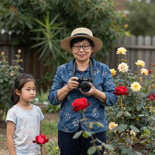 Capturing Joy in a Garden Scene