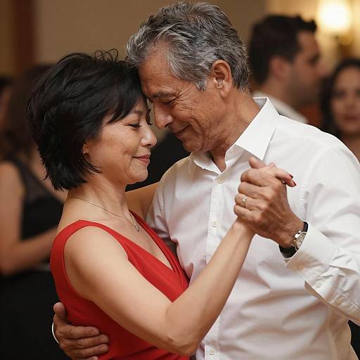 Older Couple Dancing Closely