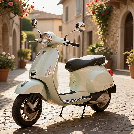 Vintage Vespa in Charming Italian Village