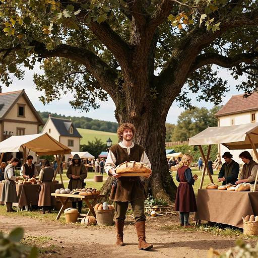 Medieval Market Scene with Georgie