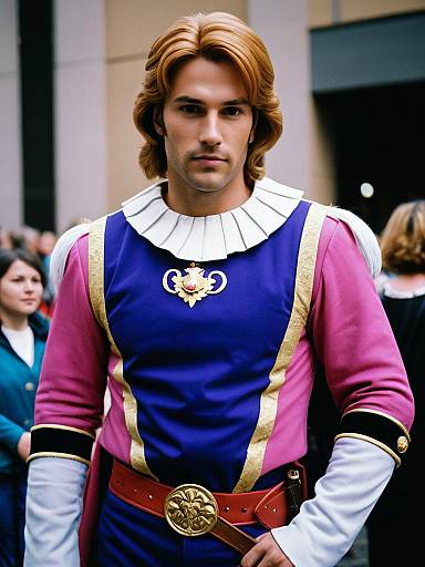 Man in Prince Adam Costume at Cosplay Festival
