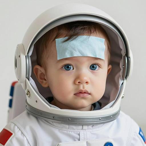 Photorealistic Astronaut Toddler Costume Portrait