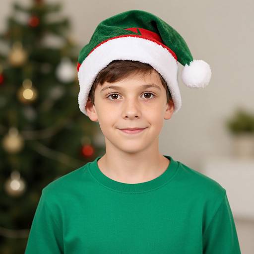 Realistic Holiday Elf Costume Portrait
