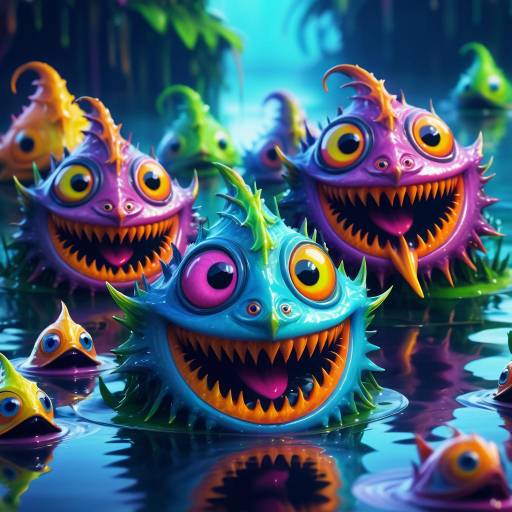 Murky Waters: Whimsical Creature Encounter