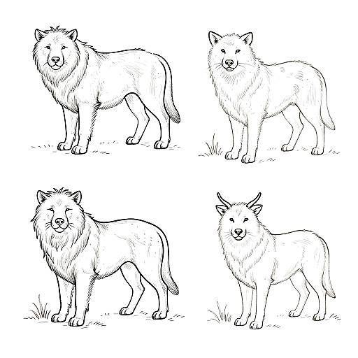 Elegant One-Line Animal Sketches