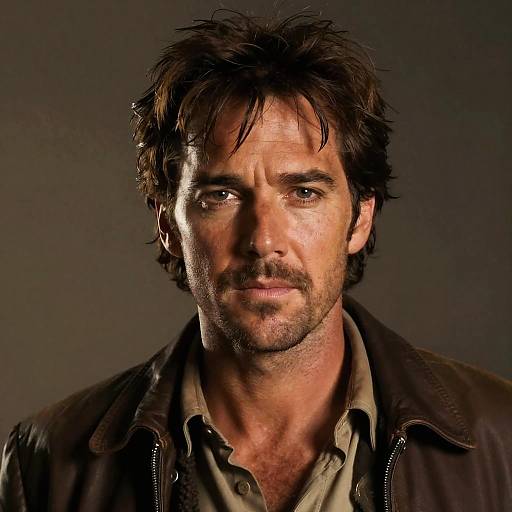 Rugged Explorer Portrait Inspired by Indiana Jones