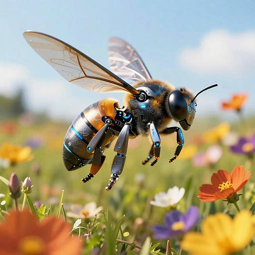 Futuristic Robotic Sigma Bee