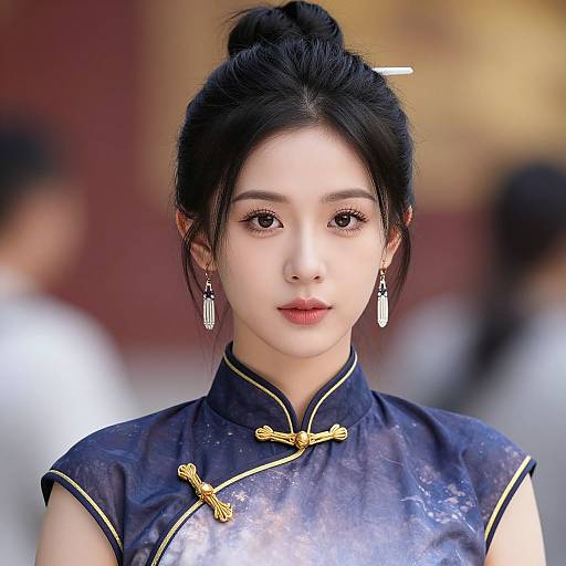 Realistic Asian Woman in Anastasia Costume