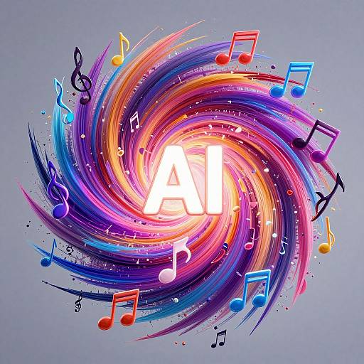 Abstract AI Music Explosion Cover