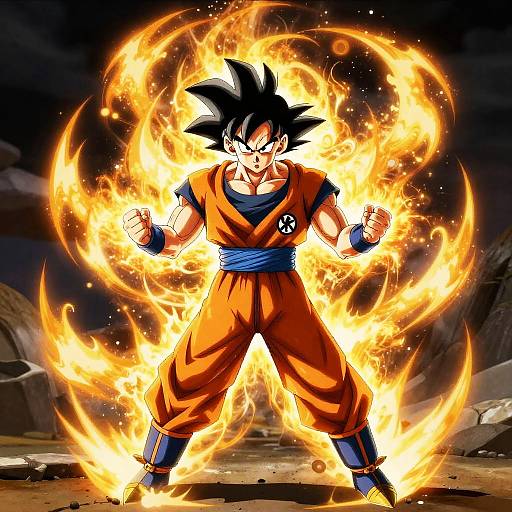 DBZ Character Powering Up Aura