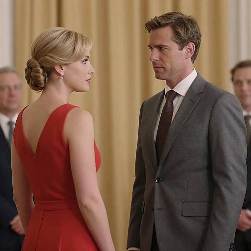 Elegant Couple in Formal Setting