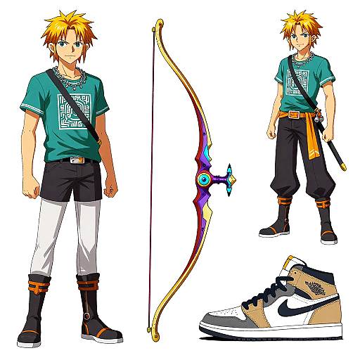 Fantasy JRPG Enchanted Bow Design