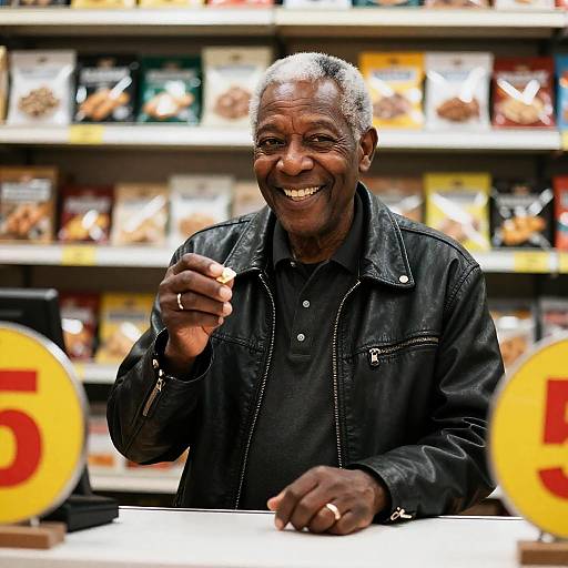 Joyful Portrait of an Older Black Man